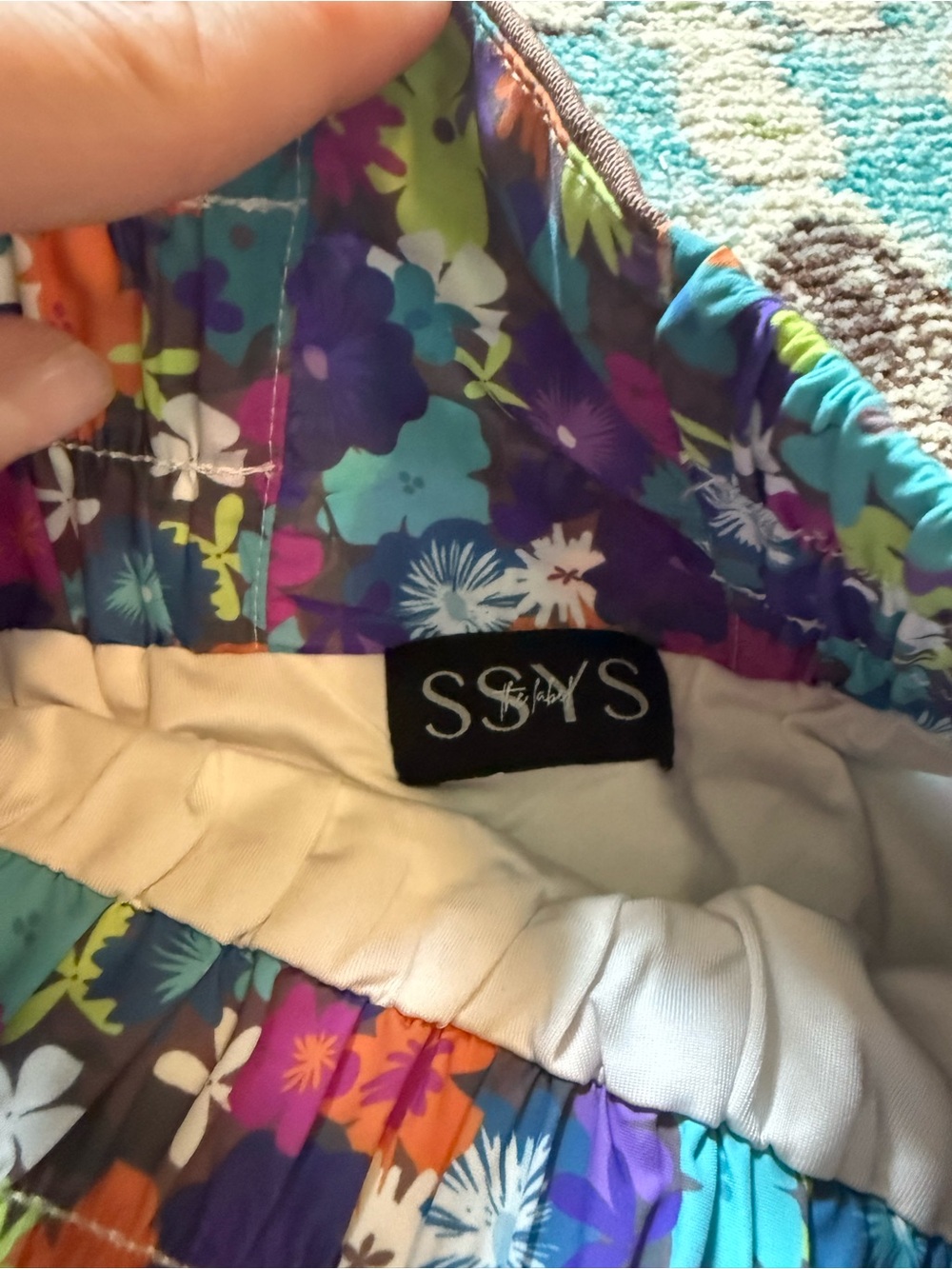 SSYS Multicolor Floral High Waist Running Shorts Size Medium - Picture 4 of 6